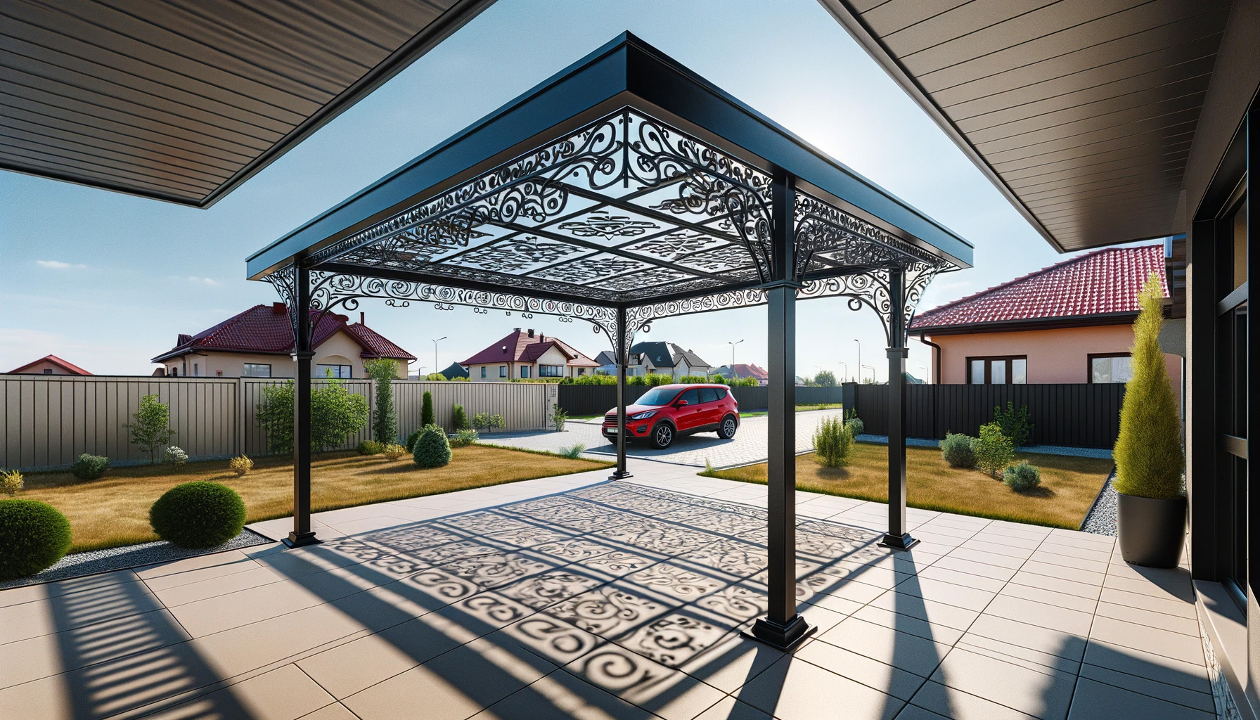 pergola sur mesure en fer forgé